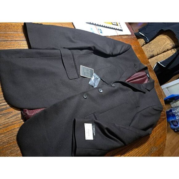 New 40L Sacari Brown Shark Skin Wool 150 Suit Sport Coat Jacket Blazer NWT - Picture 6 of 10